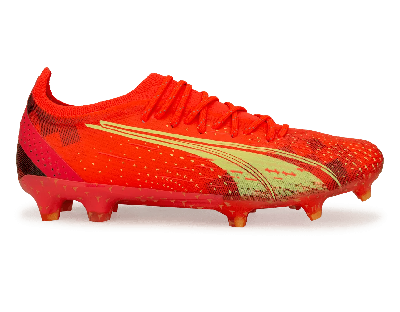 PUMA Men's Ultra Ultimate FG/AG Coral/Black