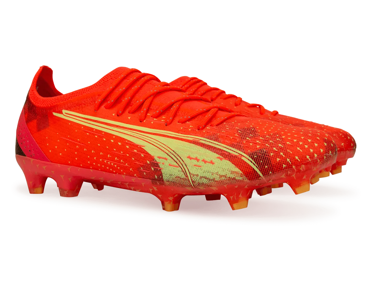 PUMA Men's Ultra Ultimate FG/AG Coral/Black