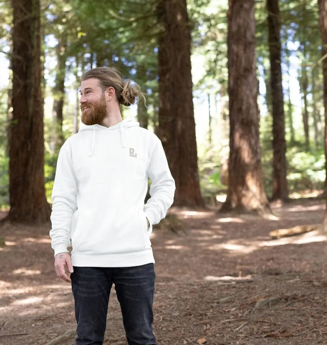 R Kind Men's Organic Cotton Hoodie | White