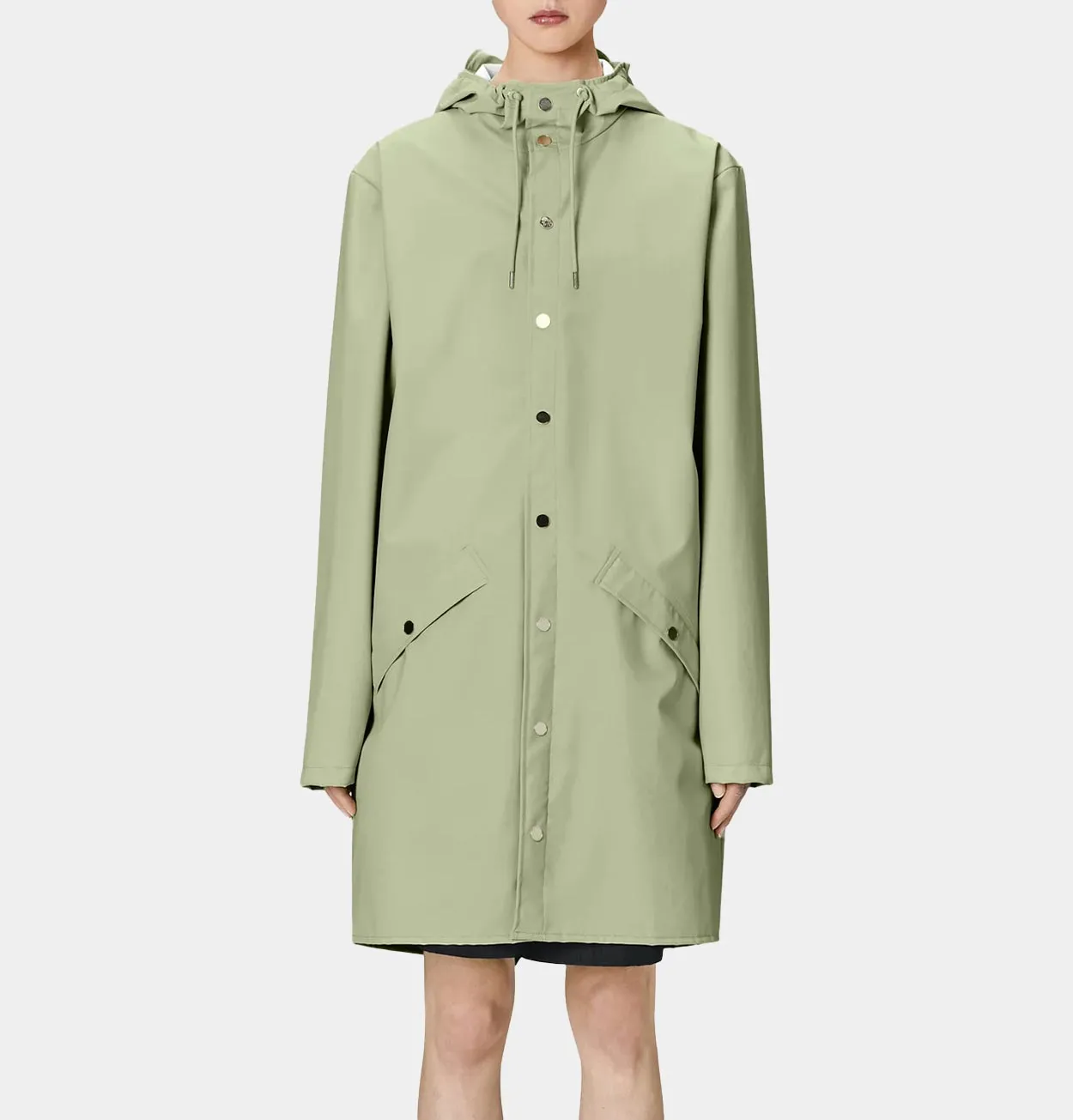 RAINS Long Jacket in Earth