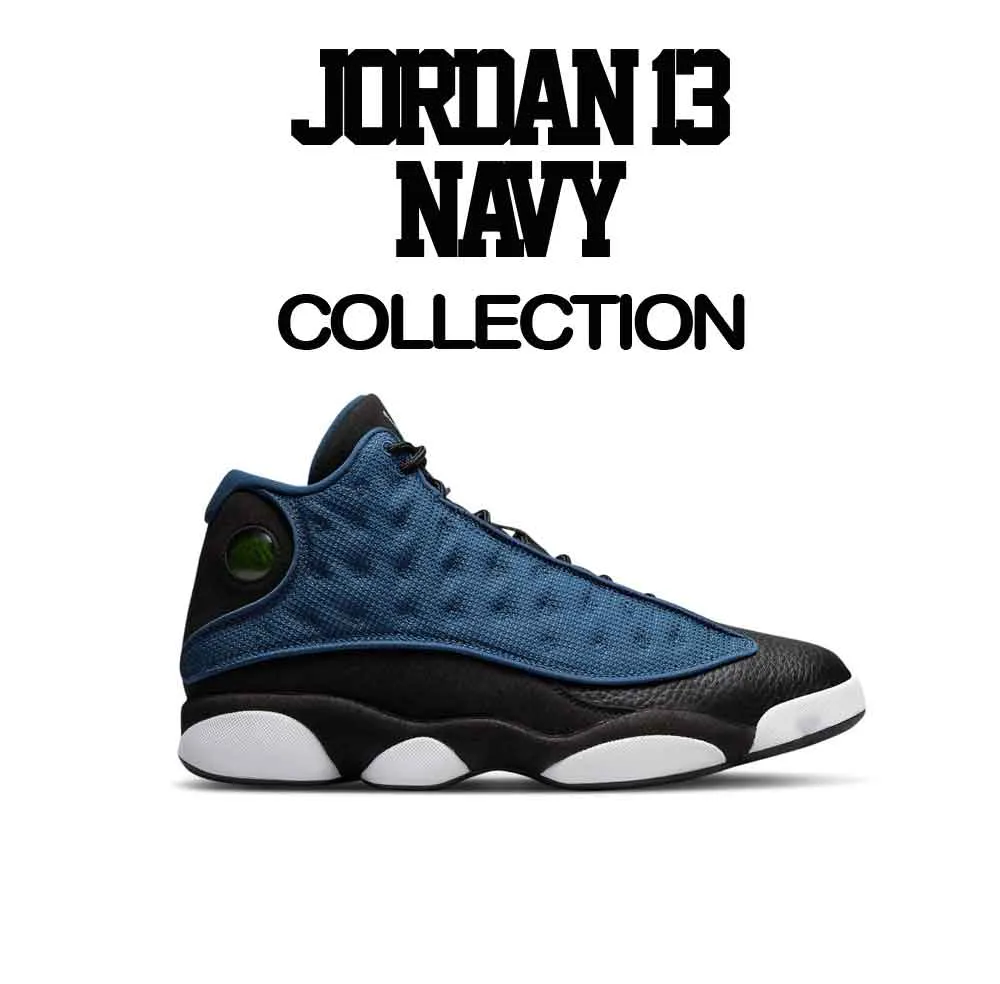 Retro 13 Brave Blue Shirt - Dripping Greatness - Black