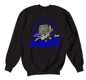 Retro 9 Racer Blue Sweater - Stay Woke - Black