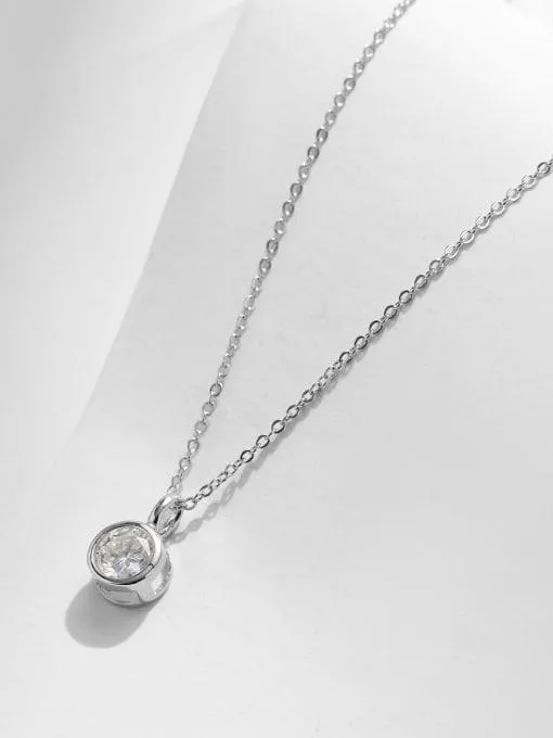 RSP-312 Moissanite Geometric Dainty Necklace 1.0 Carat