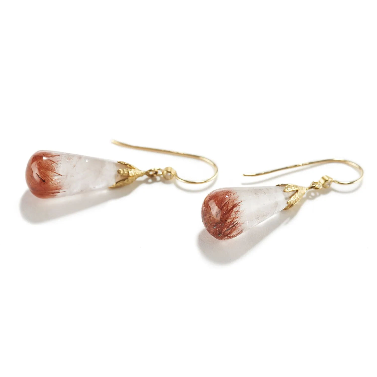 Rutilated Quartz Drop Earrings