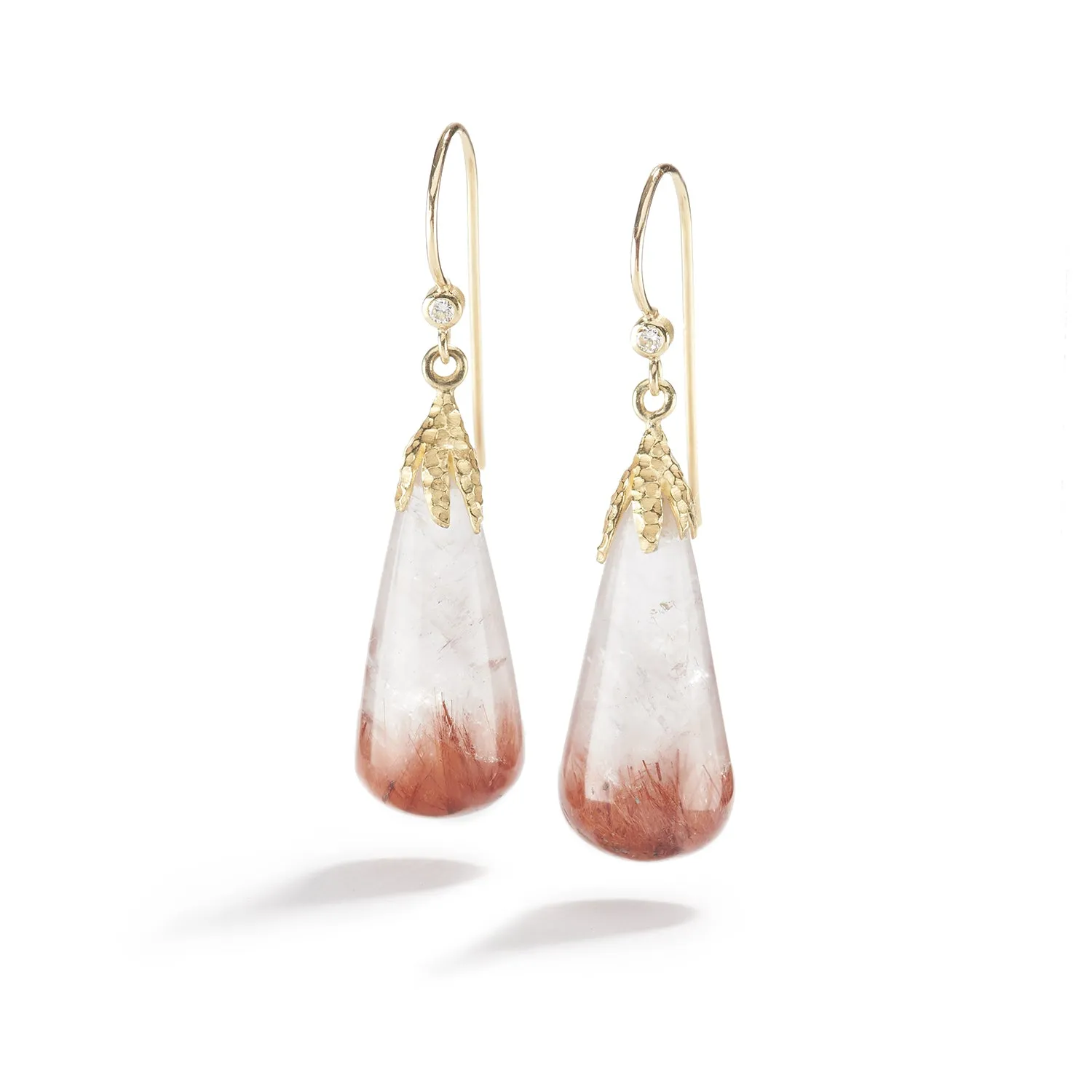 Rutilated Quartz Drop Earrings