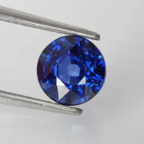 Sapphire | natural, diffusion, blue, round cut 6 mm, VS, 1 ct, Ceylon