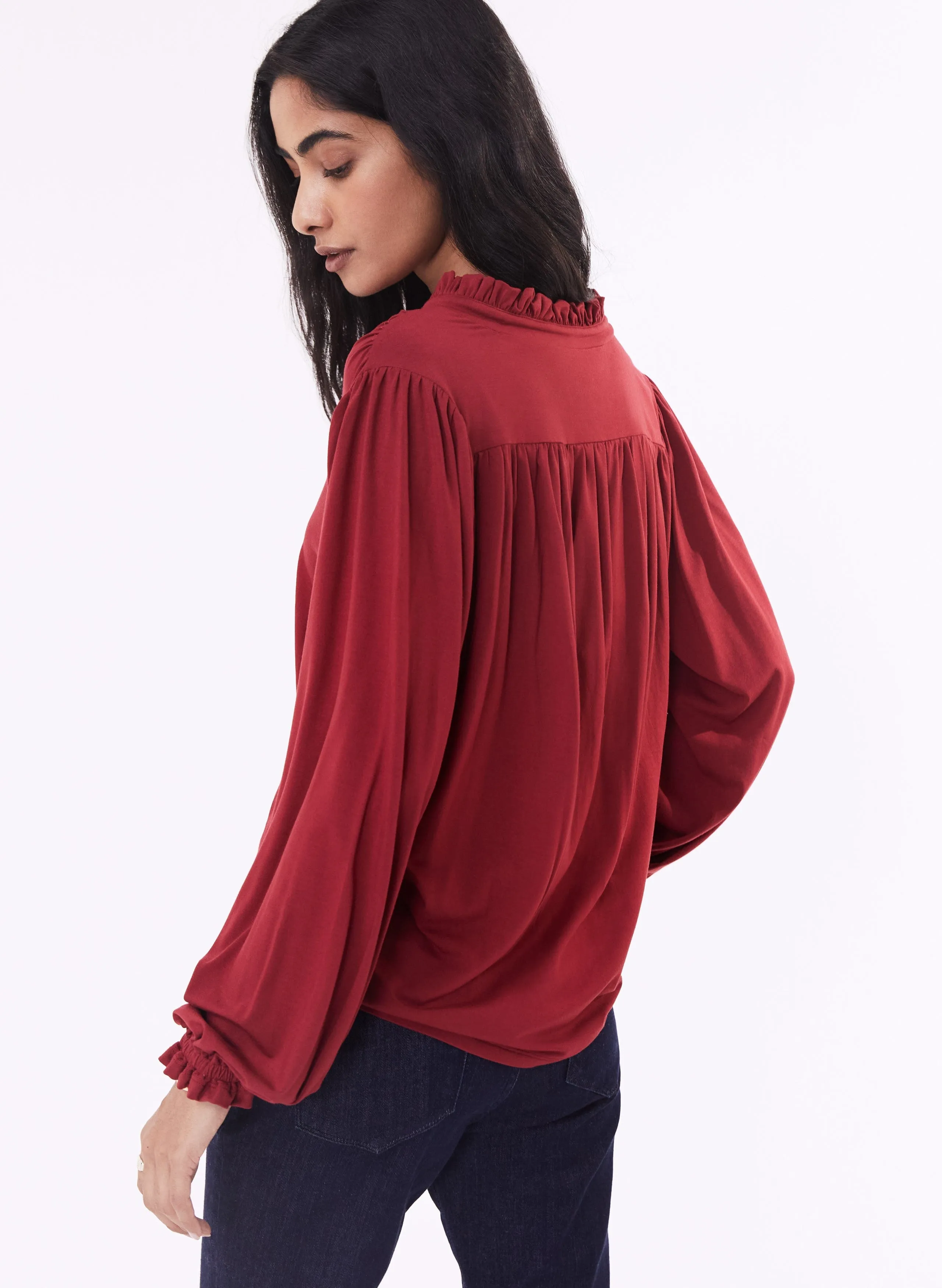 Sima LENZING ECOVERO Blouse  | Cardinal Red