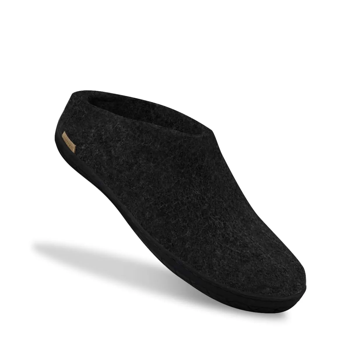 Slip-on with natural rubber sole - black - Charcoal