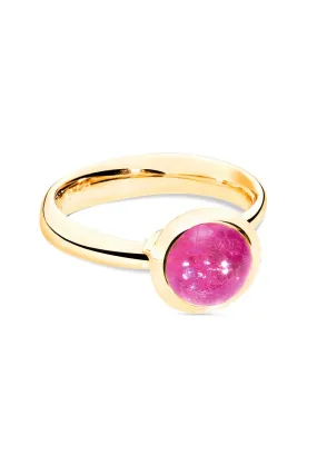 Small Rose Tourmaline Bouton Ring