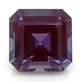 Square Emerald/Asscher Cut Lab Created Alexandrite Gemstone