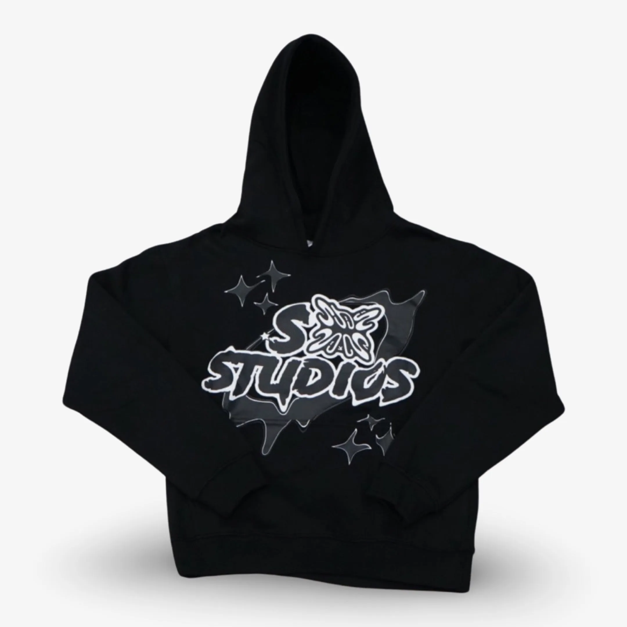 Stainbandz Puff Print Pullover Hoodie 'SB Studios' Black / White