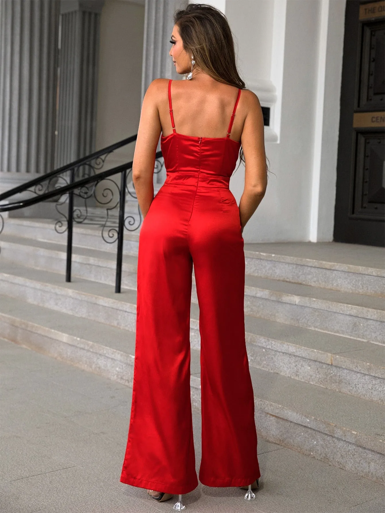 Sunset and Swim Wide Leg Spaghetti Strap Jumpsuit