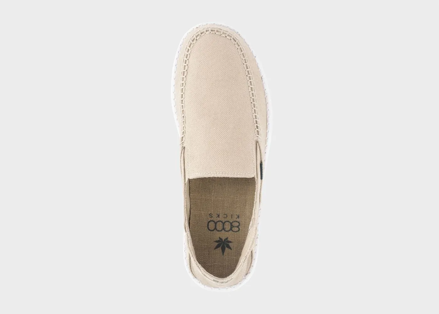 SunSlide Men's Hemp Slip-On Sneakers | Beige