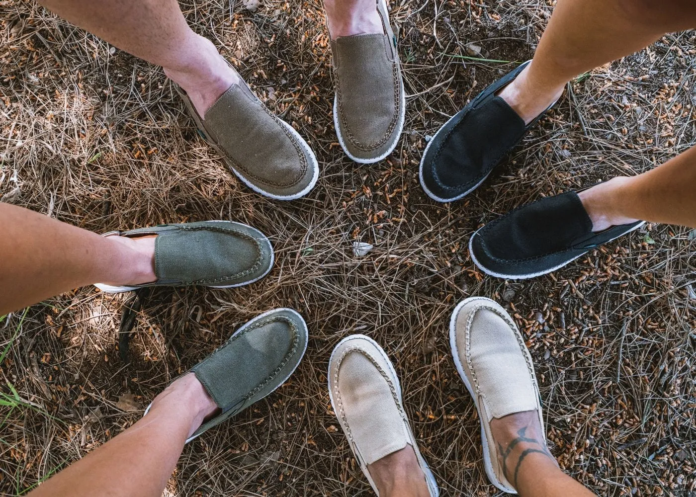 SunSlide Women's Hemp Slip-On Sneakers | Dark Green