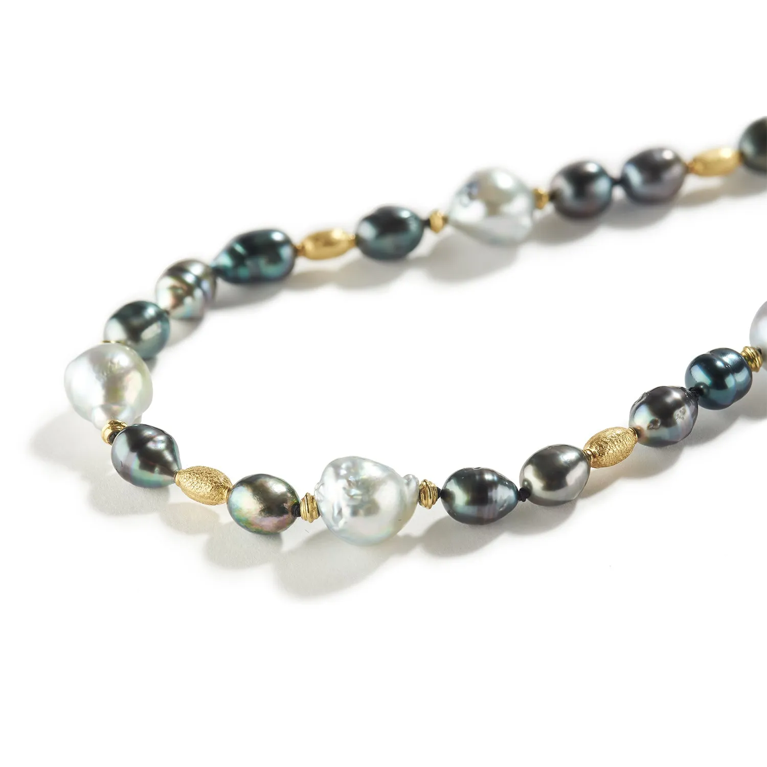 Tahitian Baroque & Keshi Pearl Necklace