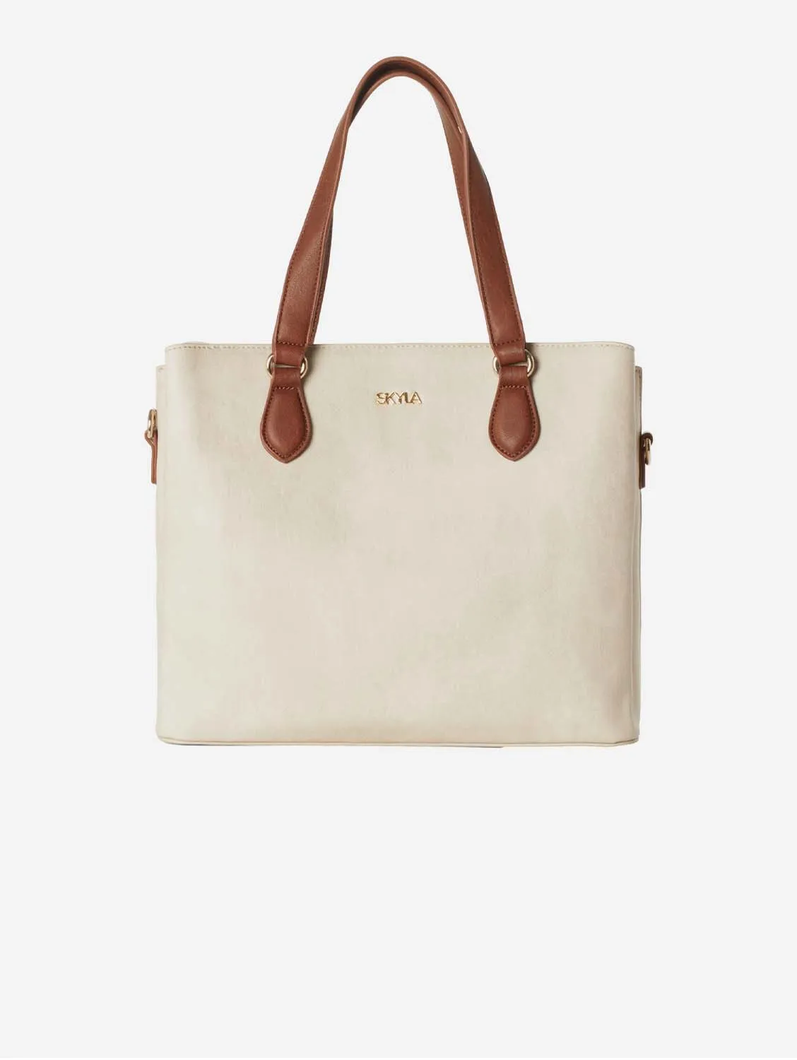 Tanya Vegan Shoulder Bag | Latte