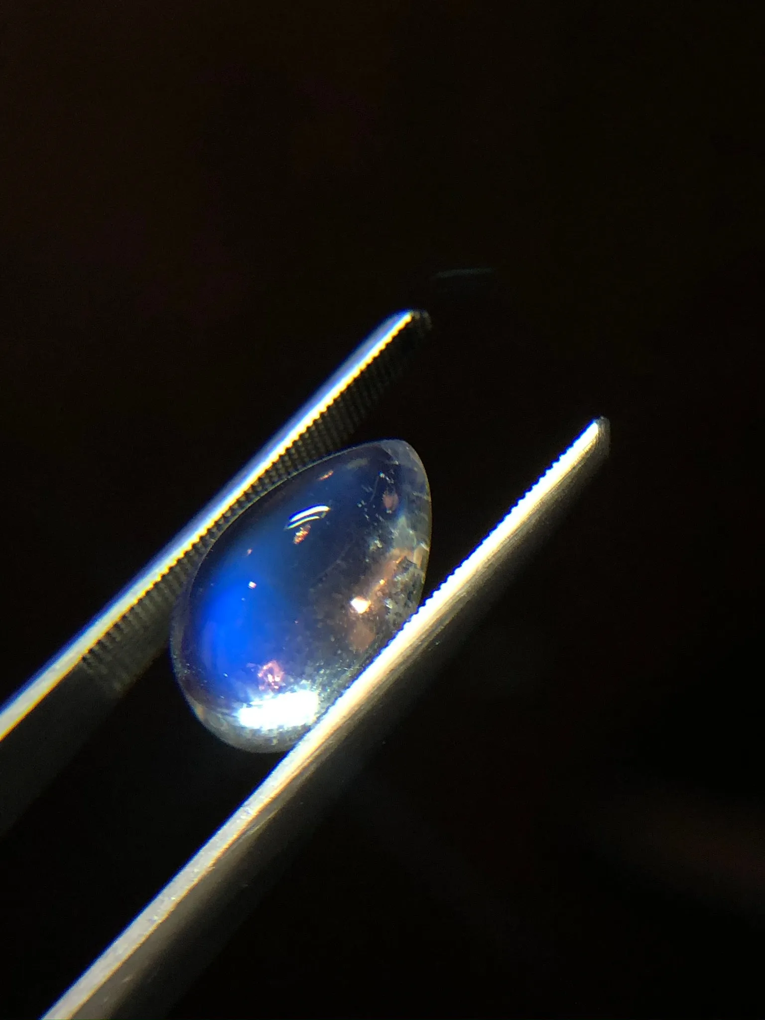 Teardrop Rainbow Moonstone Cabochon