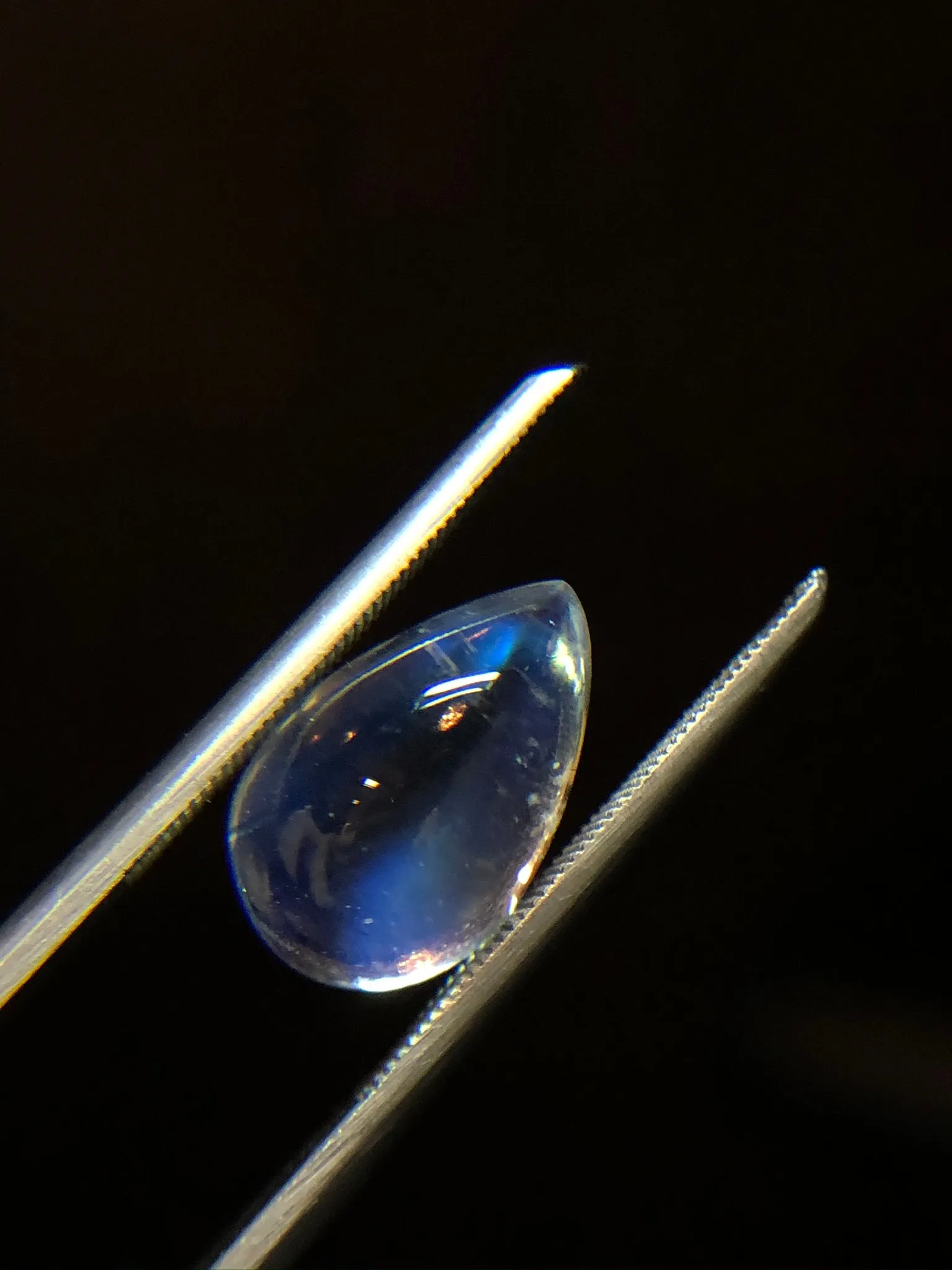 Teardrop Rainbow Moonstone Cabochon