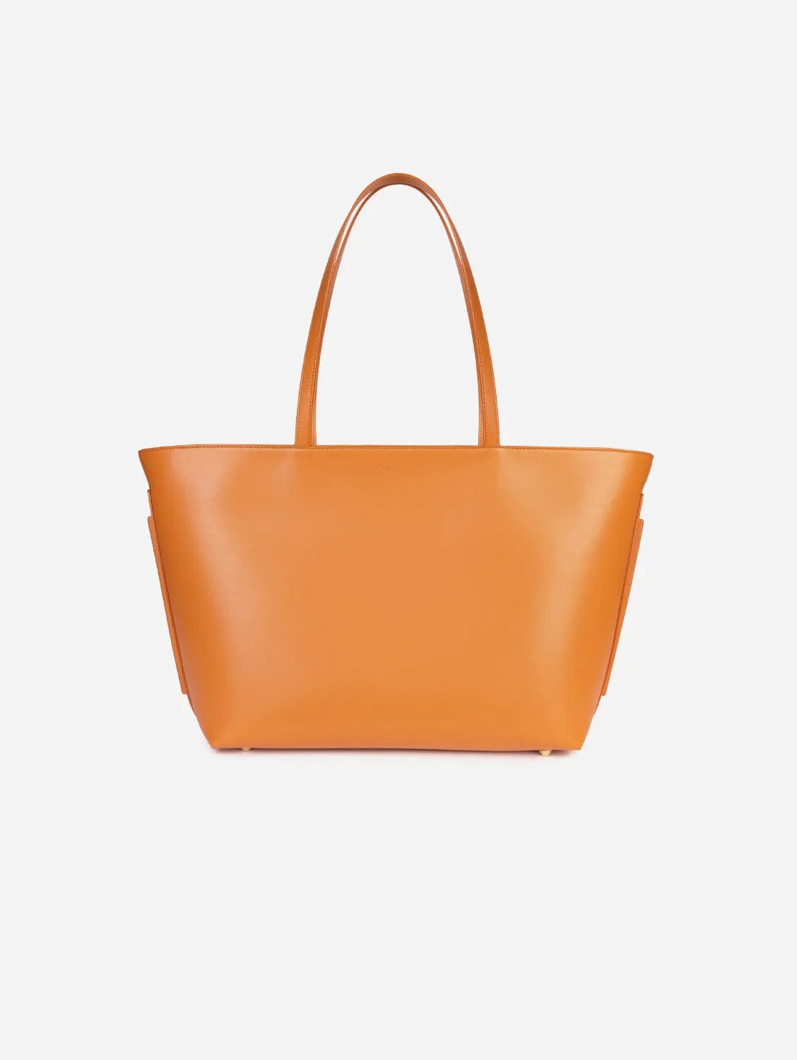 The Ella Apple Leather Vegan Tote Bag |  Pumpkin