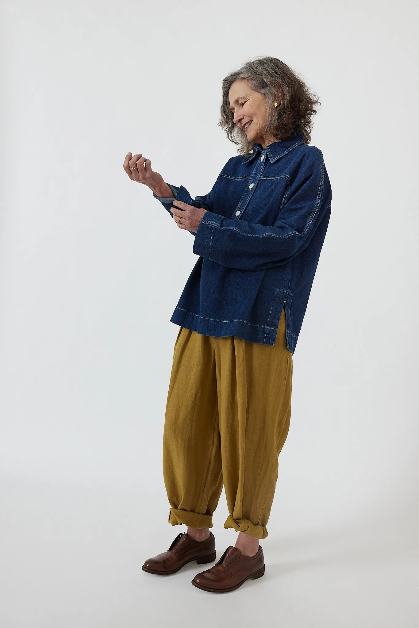 Toast - Garment Dyed Linen Balloon Trousers