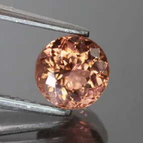 Tourmaline | orange, round cut 5.6 mm, VVS 0.93ct