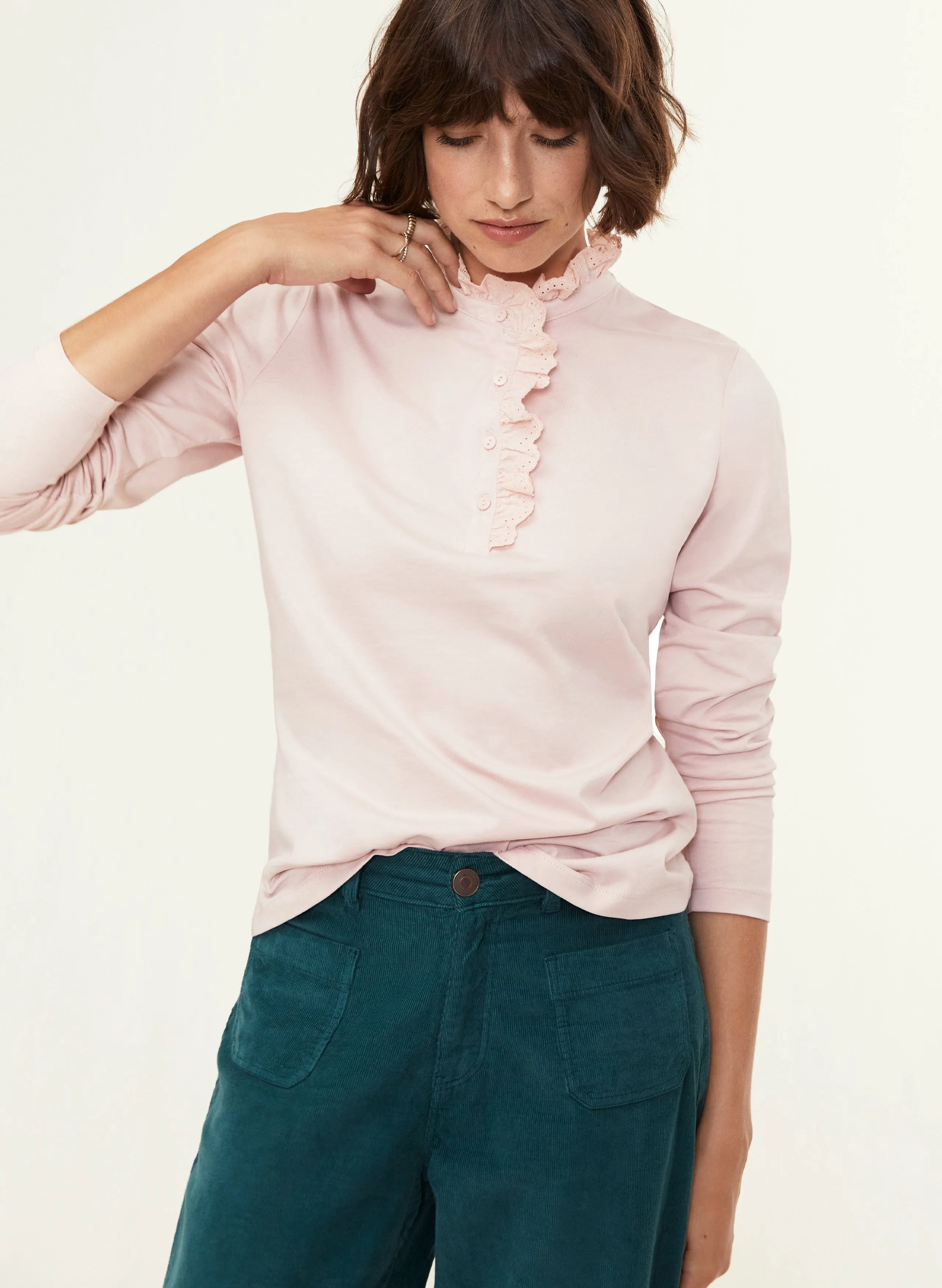 Tricia Organic Cotton Top | Powder Pink