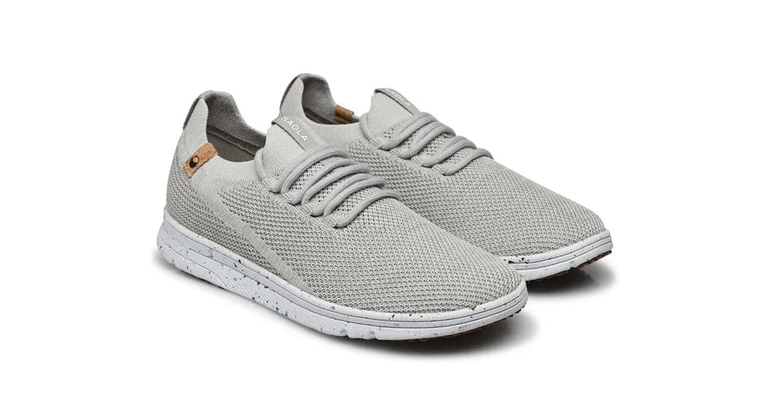 Tsavo Women's Vegan Knit Sneakers | Light Grey