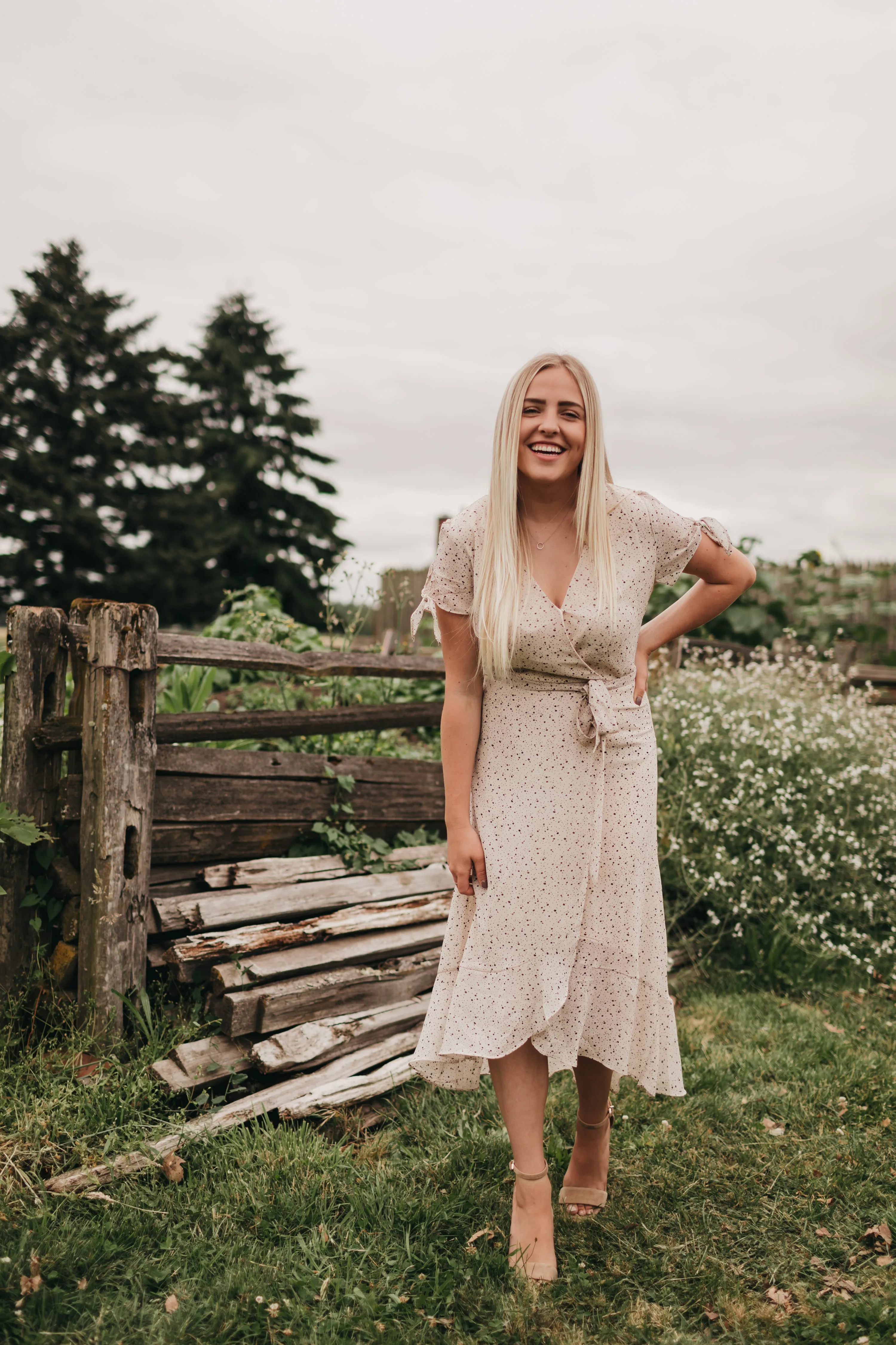 Valentina Midi Dress in Light Taupe