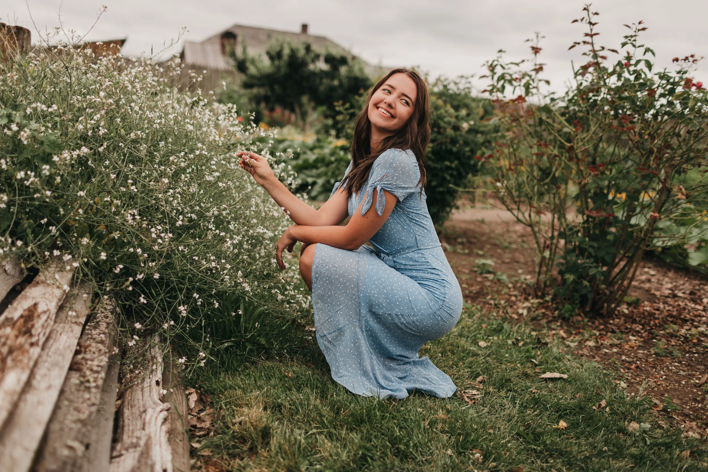 Valentina Midi Dress in Sky Blue