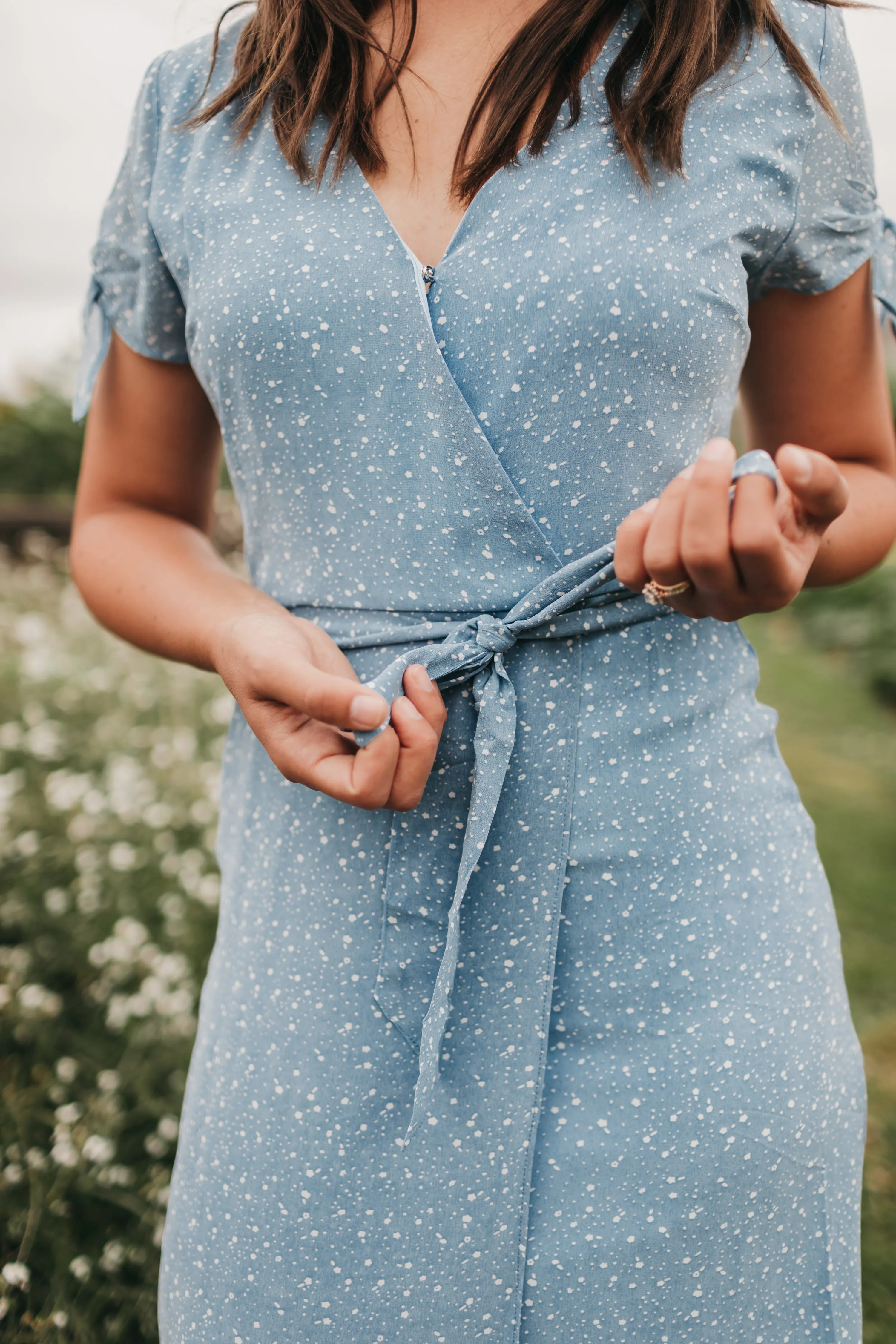 Valentina Midi Dress in Sky Blue