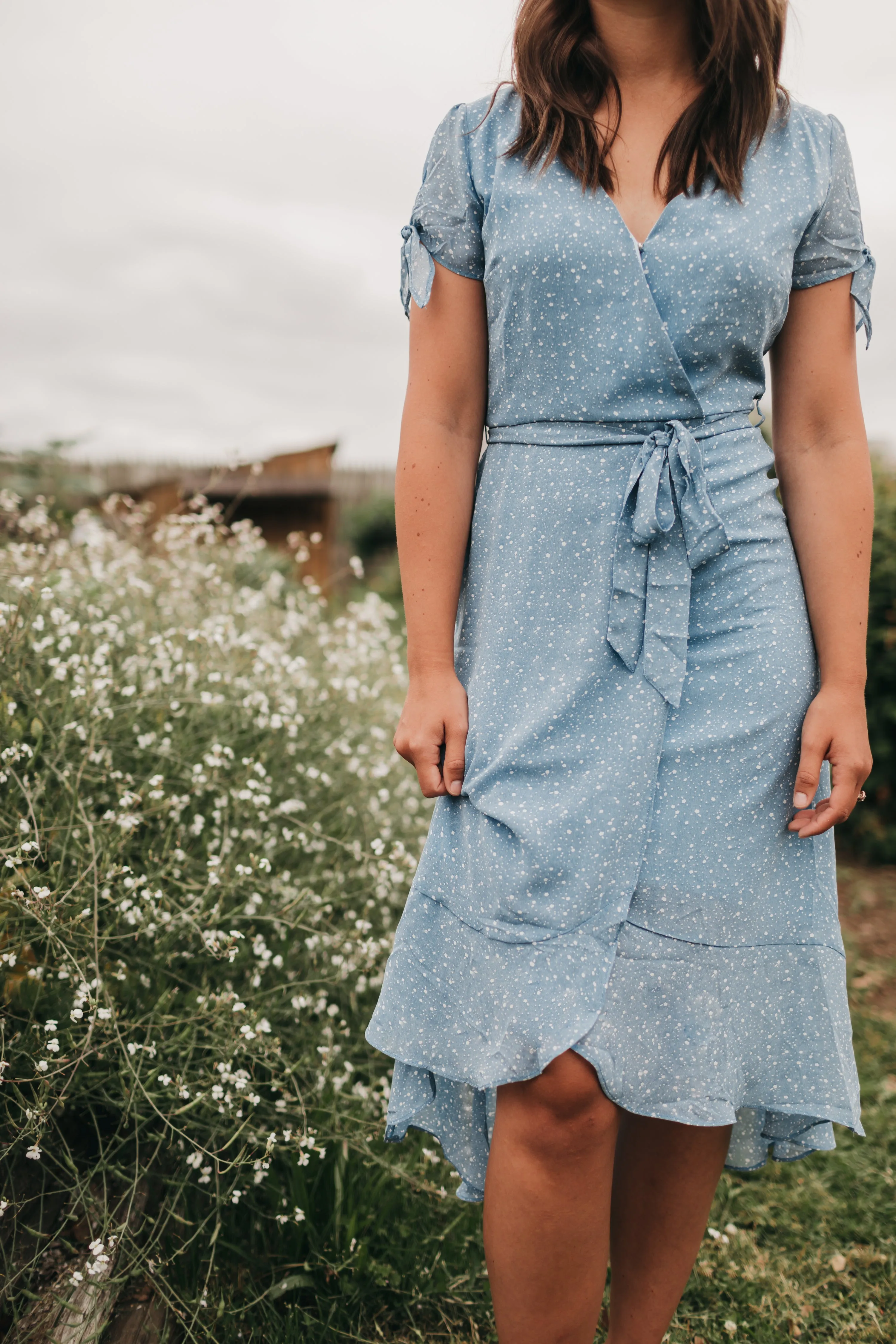 Valentina Midi Dress in Sky Blue