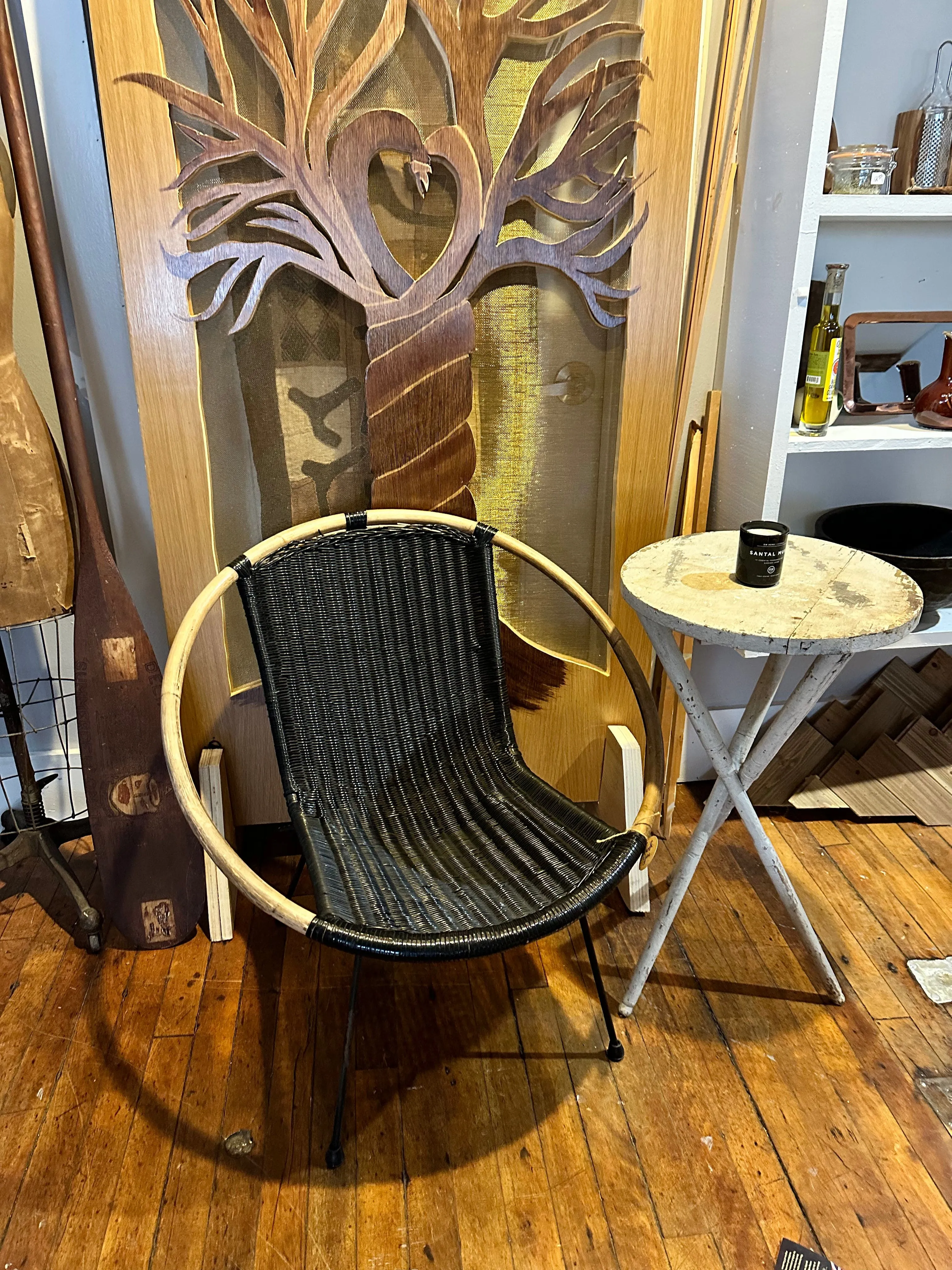 Vintage Bamboo Circle Chair