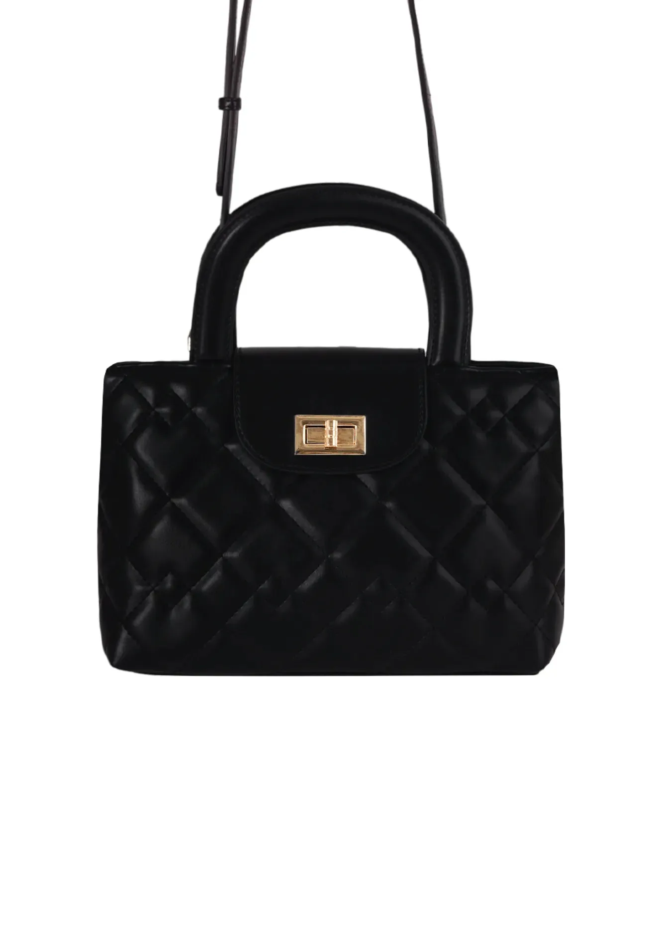 VOIR BIANCA Quilted Top Handle Bag