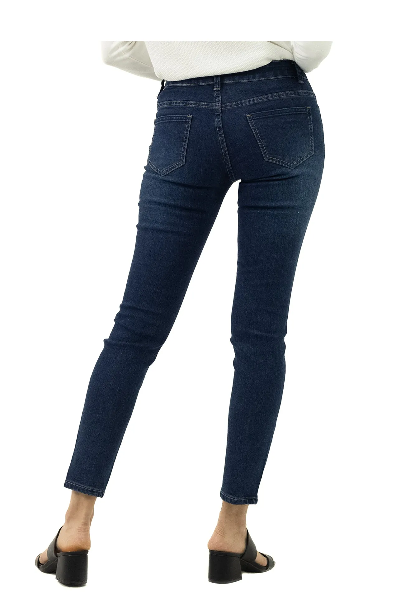 VOIR JEANS #305 Medium Rise Slim Cut Washed Jeans