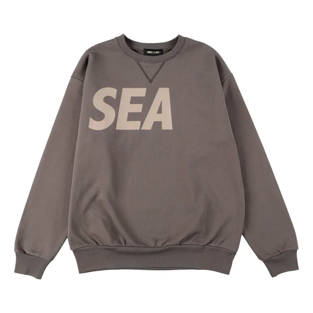 WIND AND SEA BIG SEA CREWNECK-OLIVE CINNAMON