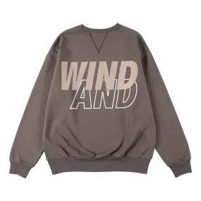 WIND AND SEA BIG SEA CREWNECK-OLIVE CINNAMON