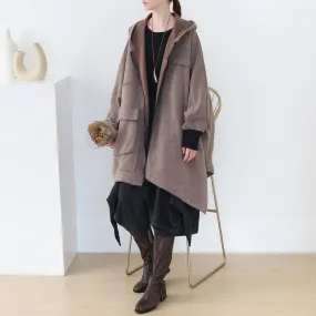 Women Autumn Winter Loose Cotton Overcoat