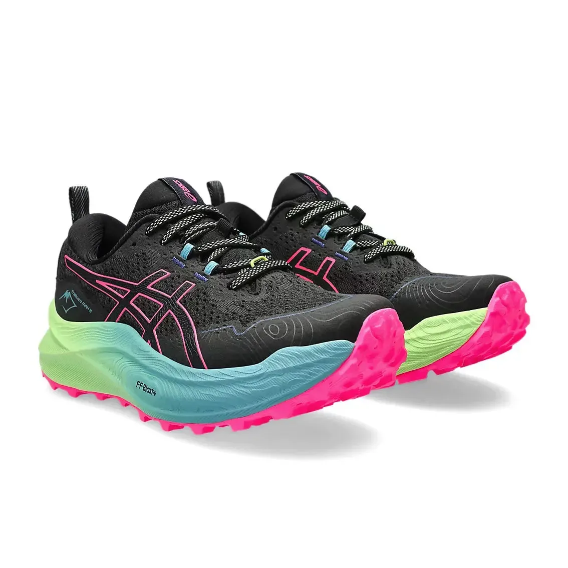 Womens ASICS Trabuco Max 2 - Black / Hot Pink