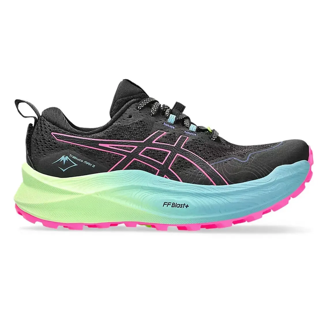 Womens ASICS Trabuco Max 2 - Black / Hot Pink