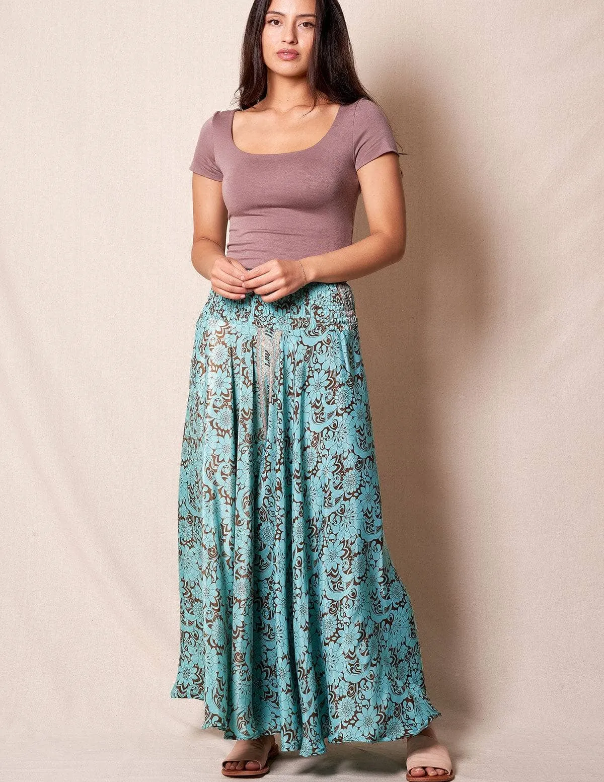 Zayna Palazzo Pants - Aqua - As-Is-Clearance