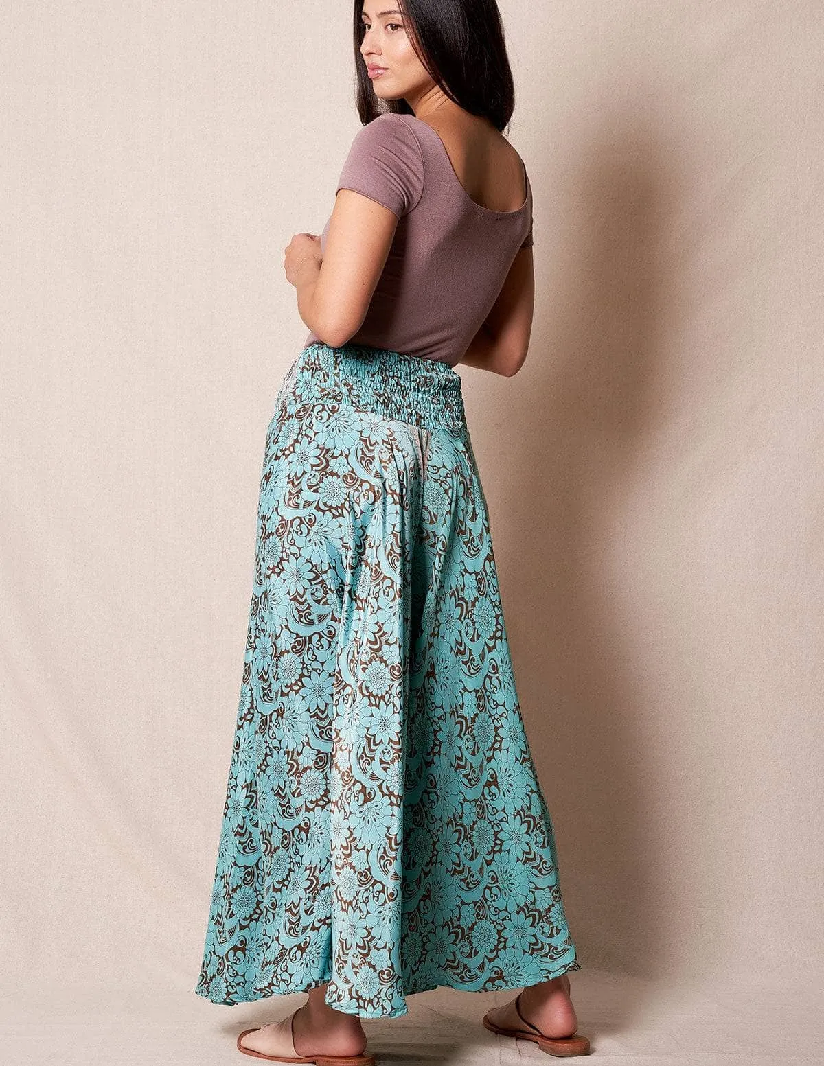 Zayna Palazzo Pants - Aqua - As-Is-Clearance