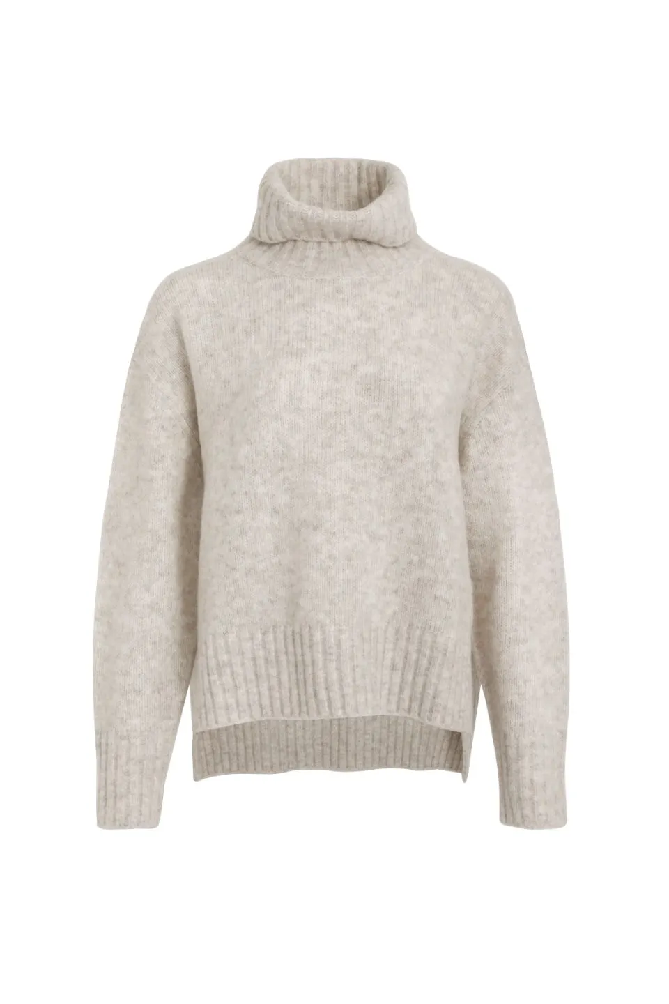 Zealous Oat Roll Neck Super Soft Knit Jumper